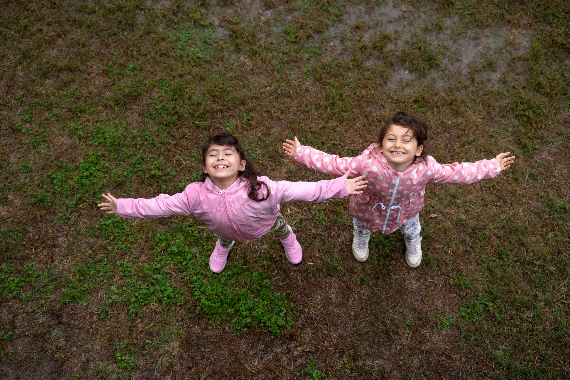 Kids enjoying the rain